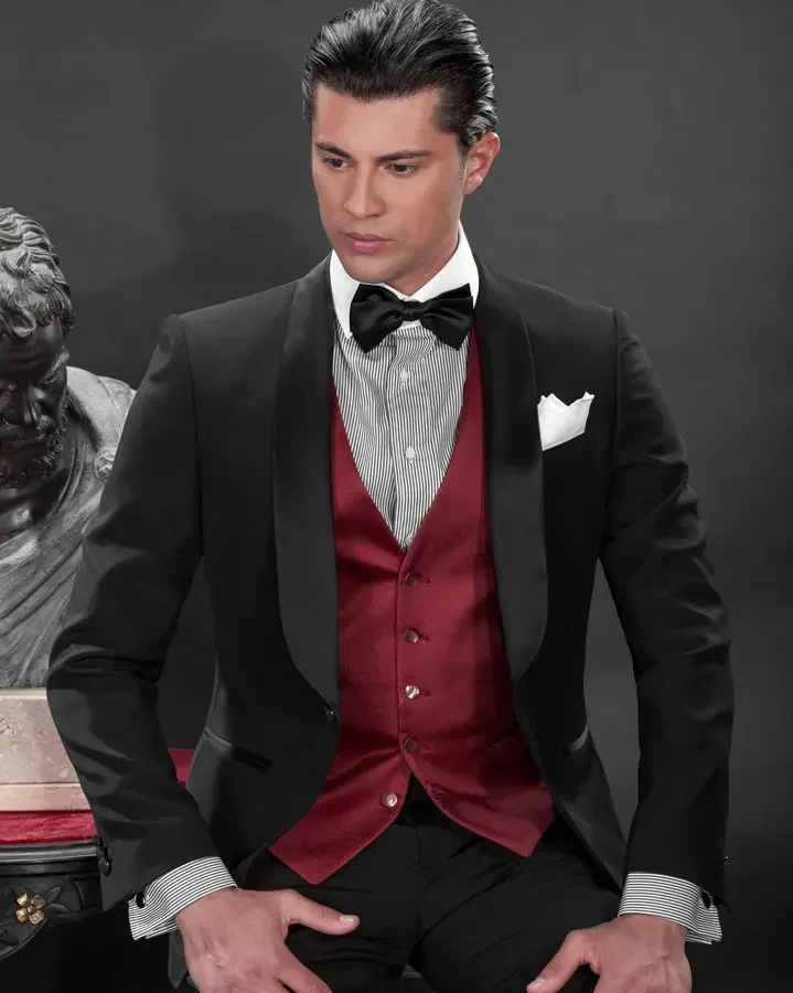 2024 Custom Black Men Suit Shawl Lapel Formal Wedding Suit For Men Slim Fit 3 Piece Prom Tuxedo Groom Blazer Set Terno Masculino
2024 Custom Black Men Suit Shawl Lapel Formal Wedding Suit For Men Slim Fit 3 Piece Prom Tuxedo Groom Blazer Set Terno Masculino