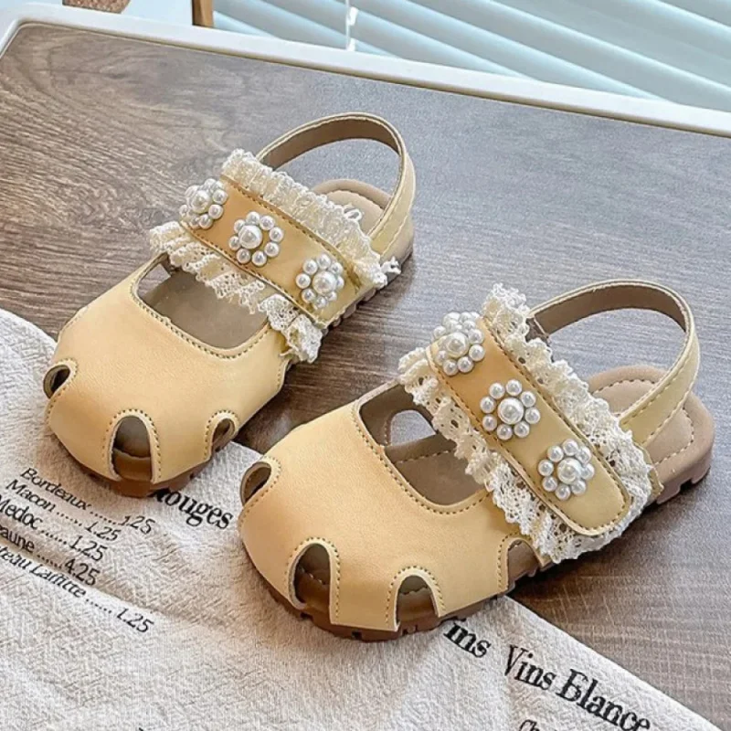 Summer Princess Sandals For Girls Luxury Lace Pearl Girl's Sandal Anti-slippery Trend Fashion Birthday Party Footwear
Summer Princess Sandals For Girls Luxury Lace Pearl Girl's Sandal Anti-slippery Trend Fashion Birthday Party Footwear