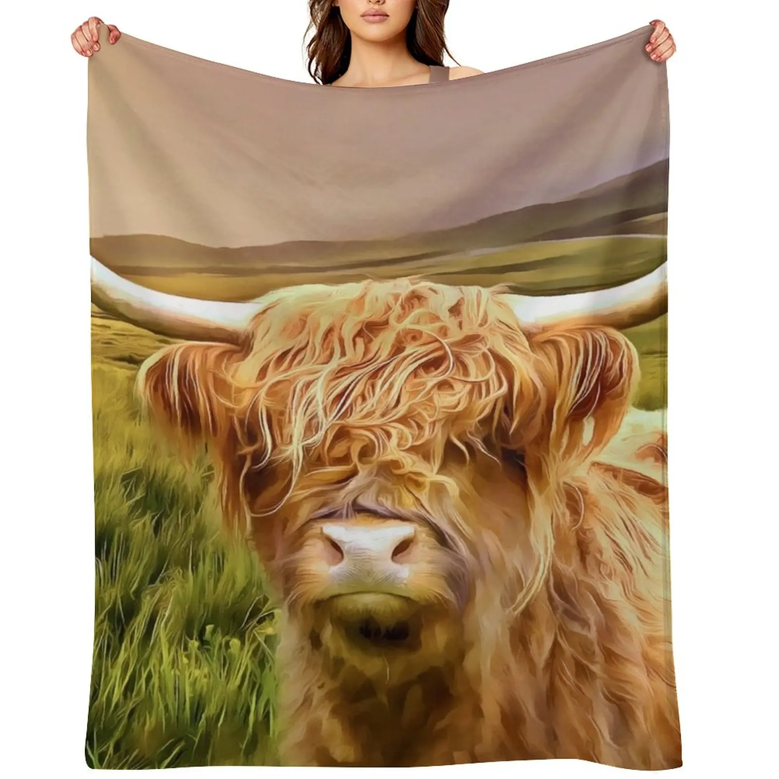 Highland Cow (Painting) Throw Blanket Vintage Sofas warm winter Summer Blankets
Highland Cow (Painting) Throw Blanket Vintage Sofas warm winter Summer Blankets