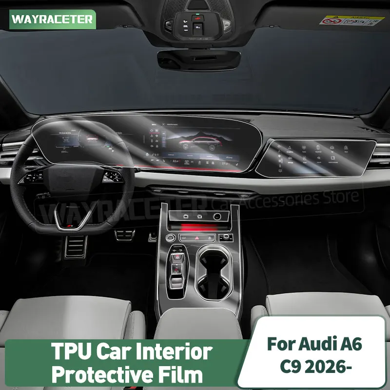 Car Interior Central Console Gear Dashboard Navigation TPU Protective Film For Audi A6 C9 2026 2025 Accessories
Car Interior Central Console Gear Dashboard Navigation TPU Protective Film For Audi A6 C9 2026 2025 Accessories