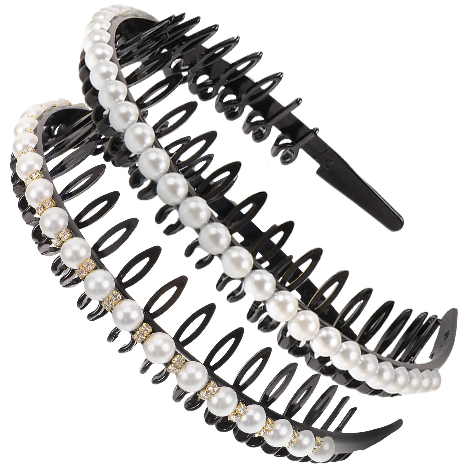 2Pcs Fashion Pearls Headband Women Wedding Hair Hoop Chic Glittering Hair Jewelry for Brides Bridesmaids Engagement Party Use
2Pcs Fashion Pearls Headband Women Wedding Hair Hoop Chic Glittering Hair Jewelry for Brides Bridesmaids Engagement Party Use