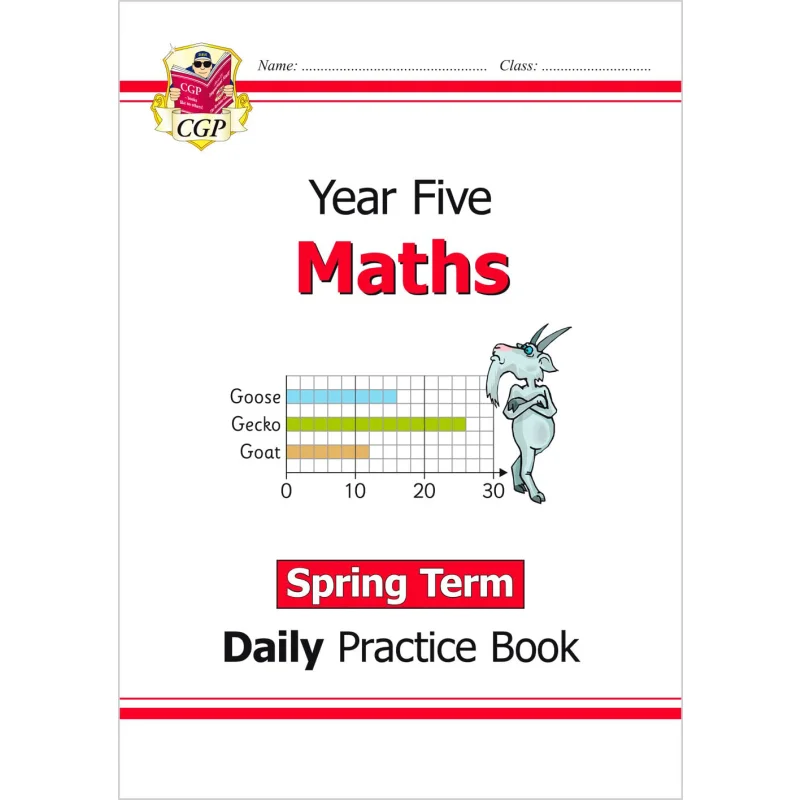 New KS2 Maths Daily Practice Book Year 5 Spring Term CGP Books Coordination Group Publications 9781789086560 Book
New KS2 Maths Daily Practice Book Year 5 Spring Term CGP Books Coordination Group Publications 9781789086560 Book