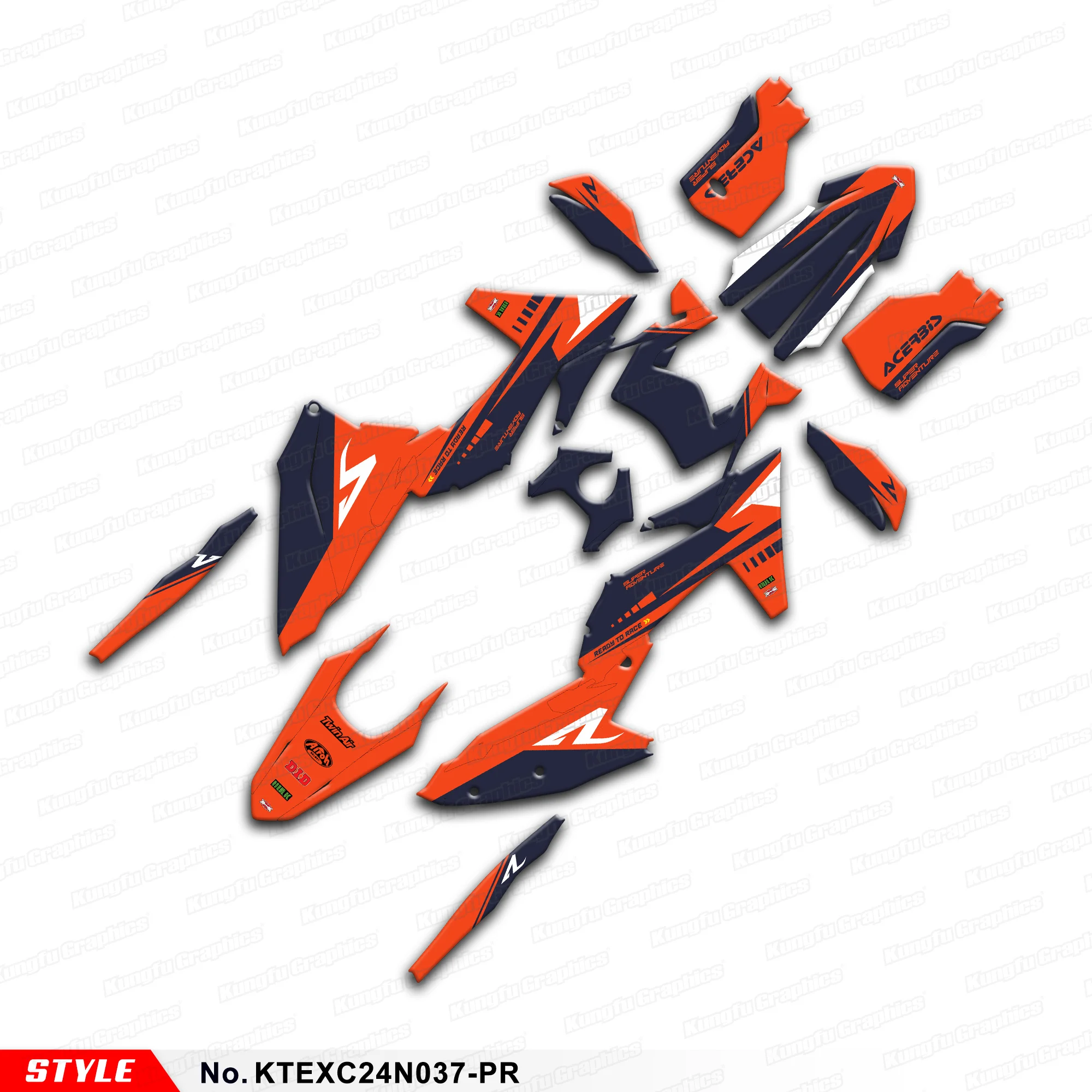 JY RACING Adhesive Sticker Vinyl Graphics for KTM 150 250 300 350 450 500 EXC EXC-F XC-W 2024 2025 Wrap Design, KTEXC24N037-PR
JY RACING Adhesive Sticker Vinyl Graphics for KTM 150 250 300 350 450 500 EXC EXC-F XC-W 2024 2025 Wrap Design, KTEXC24N037-PR