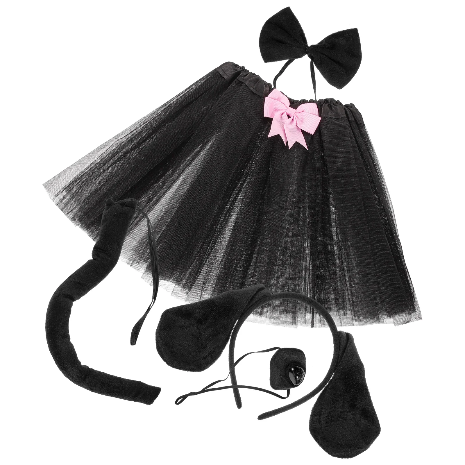 Black Puppy Costume Set Dog Ear Headband Tutu Skirt Bow Tie Nose Tail Girls Dress Up Halloween Party Cosplay Animal Accessories
Black Puppy Costume Set Dog Ear Headband Tutu Skirt Bow Tie Nose Tail Girls Dress Up Halloween Party Cosplay Animal Accessories