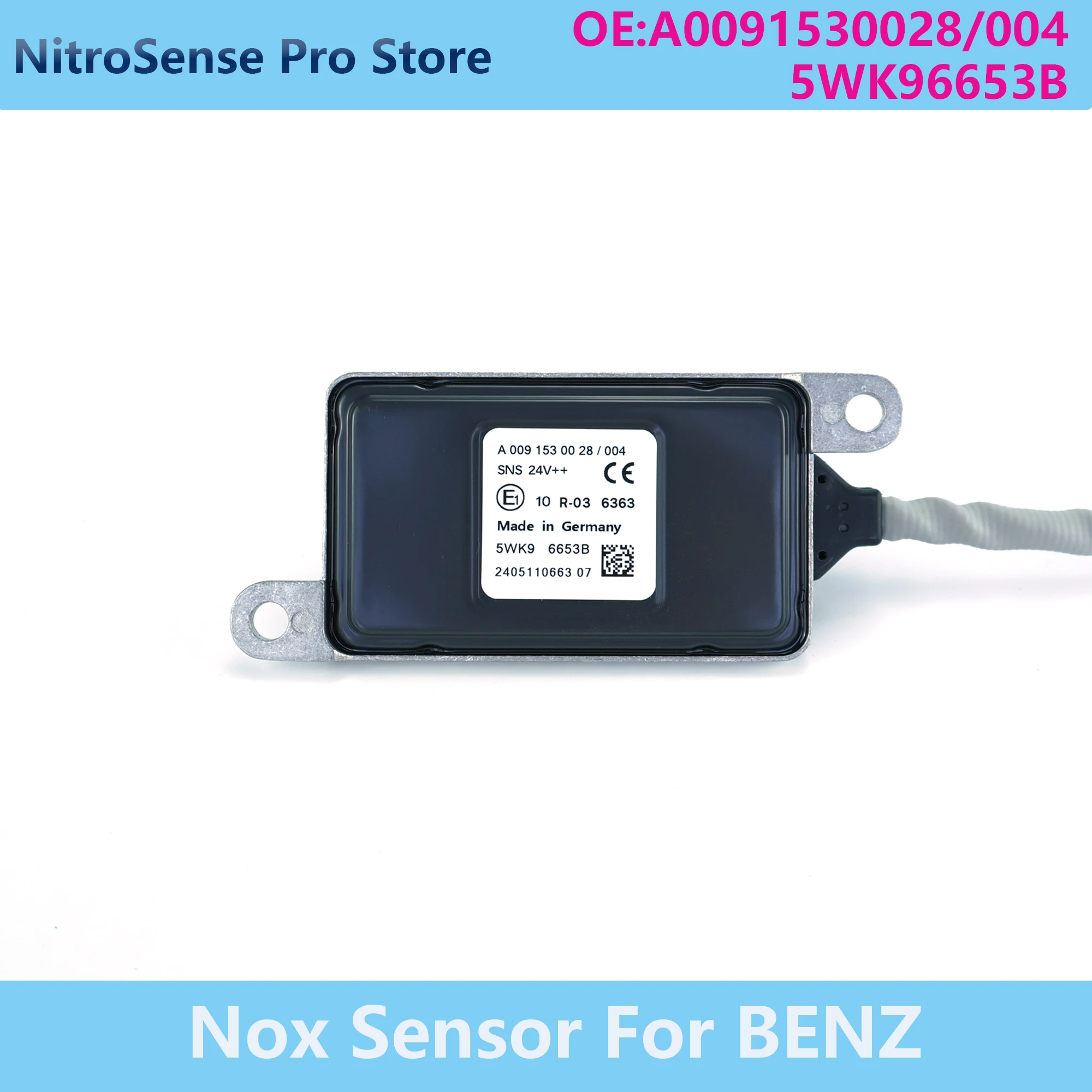 A0091530028 5WK96653B New Nitrogen oxide Sensor Nox Sensor Fit For Mercedes-Benz Actros MP4 EURO6 Truck 24V
A0091530028 5WK96653B New Nitrogen oxide Sensor Nox Sensor Fit For Mercedes-Benz Actros MP4 EURO6 Truck 24V
