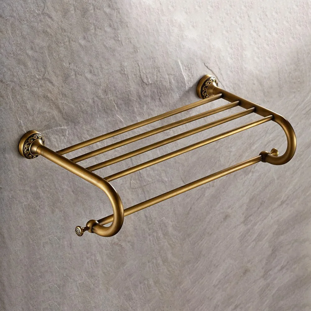 Antique Brass Bathroom Wall Mounted Clothes Bath Towel Racks Shelf Holder 2ba484
Antique Brass Bathroom Wall Mounted Clothes Bath Towel Racks Shelf Holder 2ba484