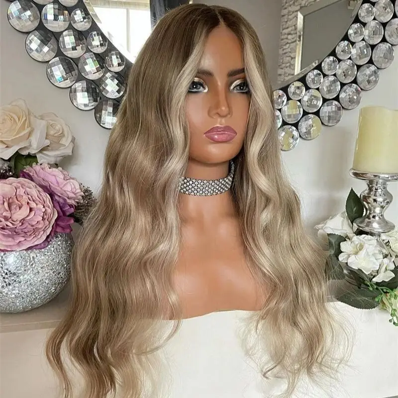 Парики высокого качества с натуральными светлыми волосами Синтетические мягкие высокотемпературные волокна Коричневые блондинки Парики фронта шнурка Бесклеевой парик WEar and Go
Парики высокого качества с натуральными светлыми волосами Синтетические мягкие высокотемпературные волокна Коричневые блондинки Парики фронта шнурка Бесклеевой парик WEar and Go