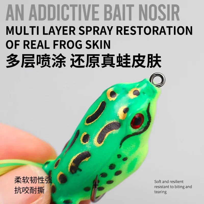 Floating Simulation Frog Lure Double Barbed Hook Double Whiskers Artificial Lure For Snakehead Predator Freshwater Fishing
Floating Simulation Frog Lure Double Barbed Hook Double Whiskers Artificial Lure For Snakehead Predator Freshwater Fishing