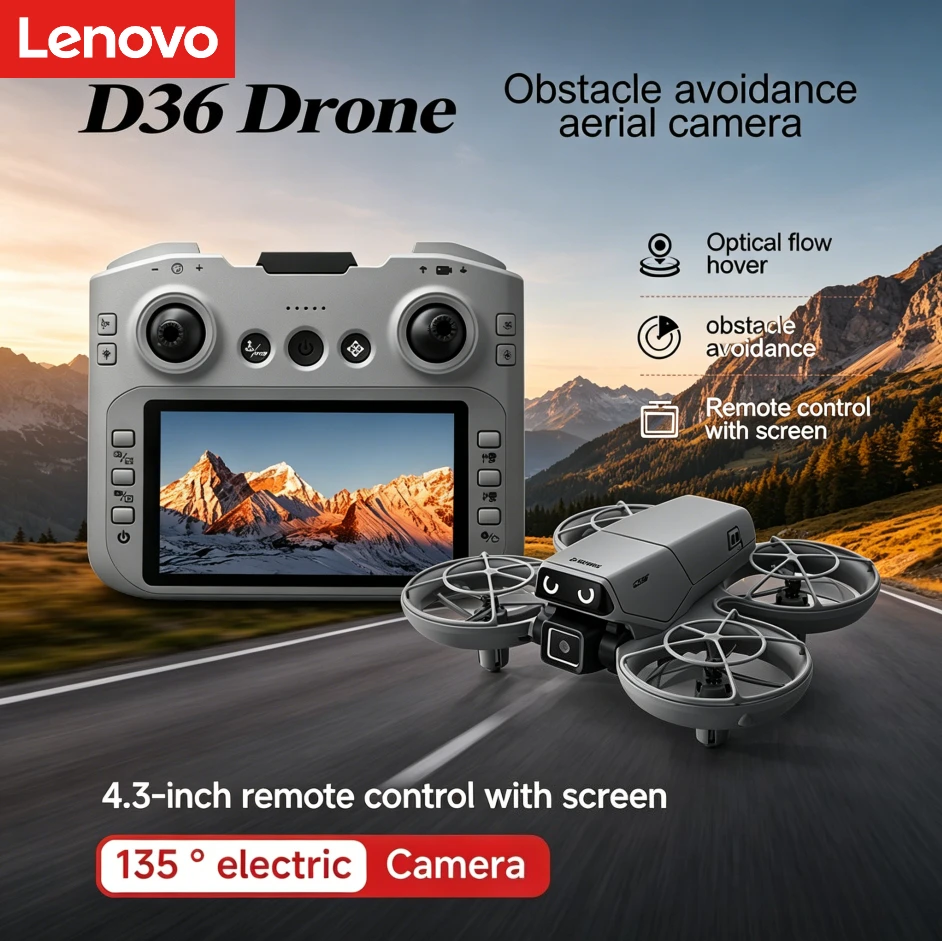 Lenovo D36 Drone 4K HD 8k Triple Camera FPV Brushless Motor Obstacle Avoidance Foldable RC Quadcopter Professional Aerial
Lenovo D36 Drone 4K HD 8k Triple Camera FPV Brushless Motor Obstacle Avoidance Foldable RC Quadcopter Professional Aerial