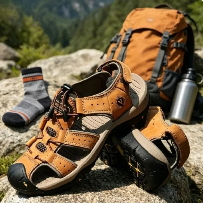 Summer Men Sandals Genuine Leather Mens Casual Shoes Outdoor Men Leather Sandals for Men Beach Shoes Roman Shoes Plus Size 38-48
Summer Men Sandals Genuine Leather Mens Casual Shoes Outdoor Men Leather Sandals for Men Beach Shoes Roman Shoes Plus Size 38-48