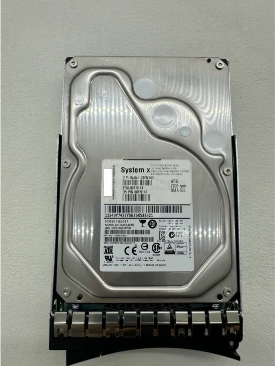 used 00FN144 4TB 7.2K 6G 512e NL SATA 3.5" G2HS HDD
used 00FN144 4TB 7.2K 6G 512e NL SATA 3.5" G2HS HDD