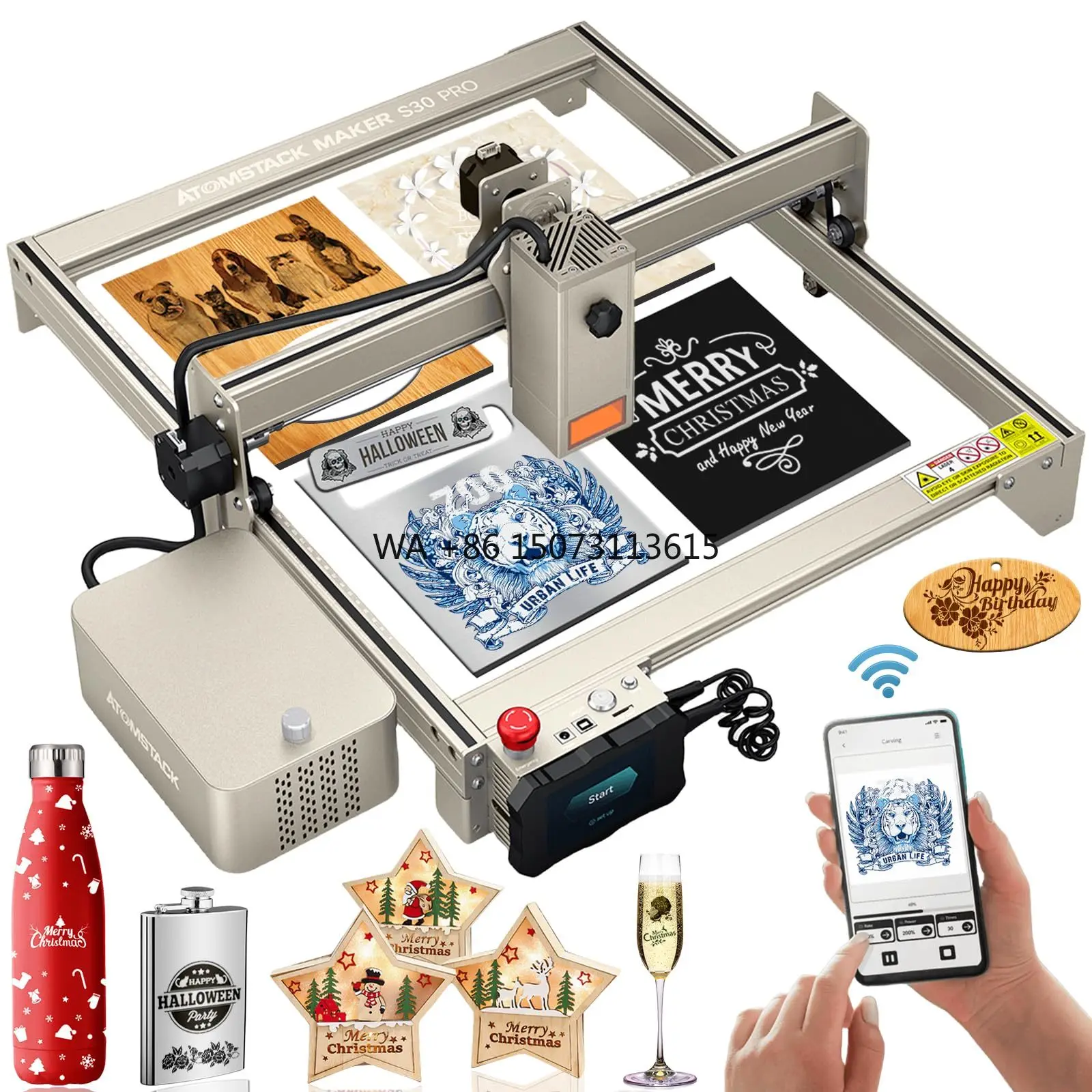 Atomstack S30 X30 A30 Pro 160W Laser Engraving Machine With Double Air Support Pump 33W Output CNC DIY Engraver Cutter Printer
Atomstack S30 X30 A30 Pro 160W Laser Engraving Machine With Double Air Support Pump 33W Output CNC DIY Engraver Cutter Printer