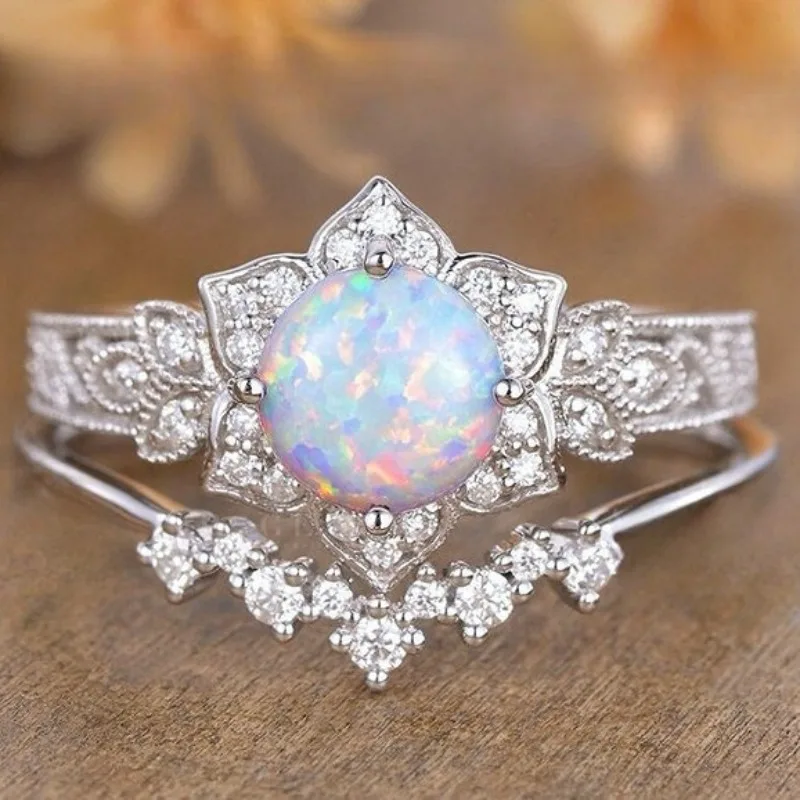 New Natural Opal Ring - Fashion Niche Exquisite Silver Flower Design Light Luxury Versatile Couple Ring for Women Jewelry
New Natural Opal Ring - Fashion Niche Exquisite Silver Flower Design Light Luxury Versatile Couple Ring for Women Jewelry