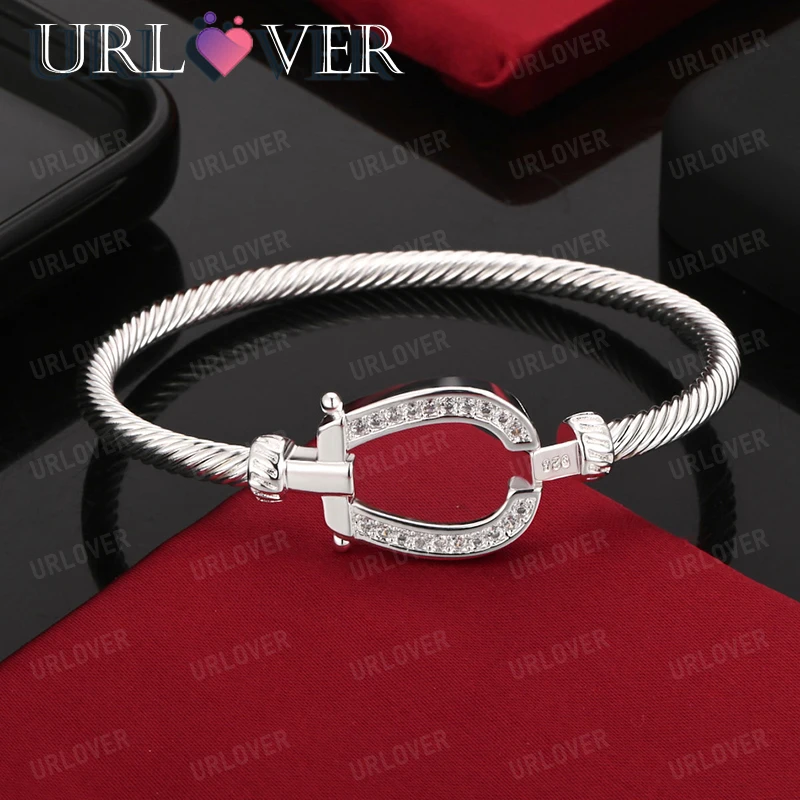 New 925 Sterling Silver Bangle Fashion Jewelry Men Women Party Romantic Engagement Wedding Birthday Gift Pretty Accessories
New 925 Sterling Silver Bangle Fashion Jewelry Men Women Party Romantic Engagement Wedding Birthday Gift Pretty Accessories