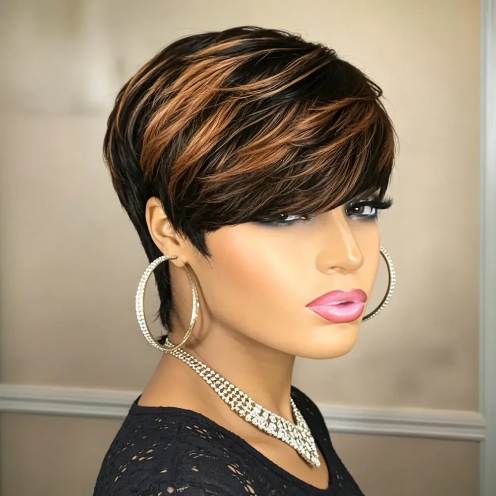 1B30 color 150% density human hair wig short straight pixie cut human hair wig for women 6inch hair machine made
1B30 color 150% density human hair wig short straight pixie cut human hair wig for women 6inch hair machine made