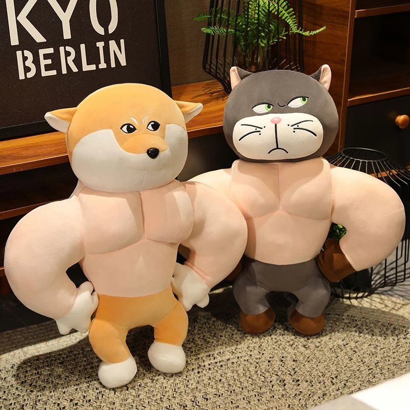 New Funny Muscle Cattle Plush Toy Cute Shiba Inu Bear Head Big Chest Muscle Animal Doll Give Children Birthday Christmas Gift
New Funny Muscle Cattle Plush Toy Cute Shiba Inu Bear Head Big Chest Muscle Animal Doll Give Children Birthday Christmas Gift