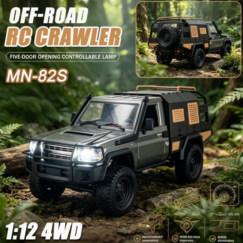 MN82S MN82T RC Crawler 1/12 Full Scale RC Pickup Short Truck 4WD Remote Control Climbing Off-road Car Toys for Kids Adults Gifts
MN82S MN82T RC Crawler 1/12 Full Scale RC Pickup Short Truck 4WD Remote Control Climbing Off-road Car Toys for Kids Adults Gifts