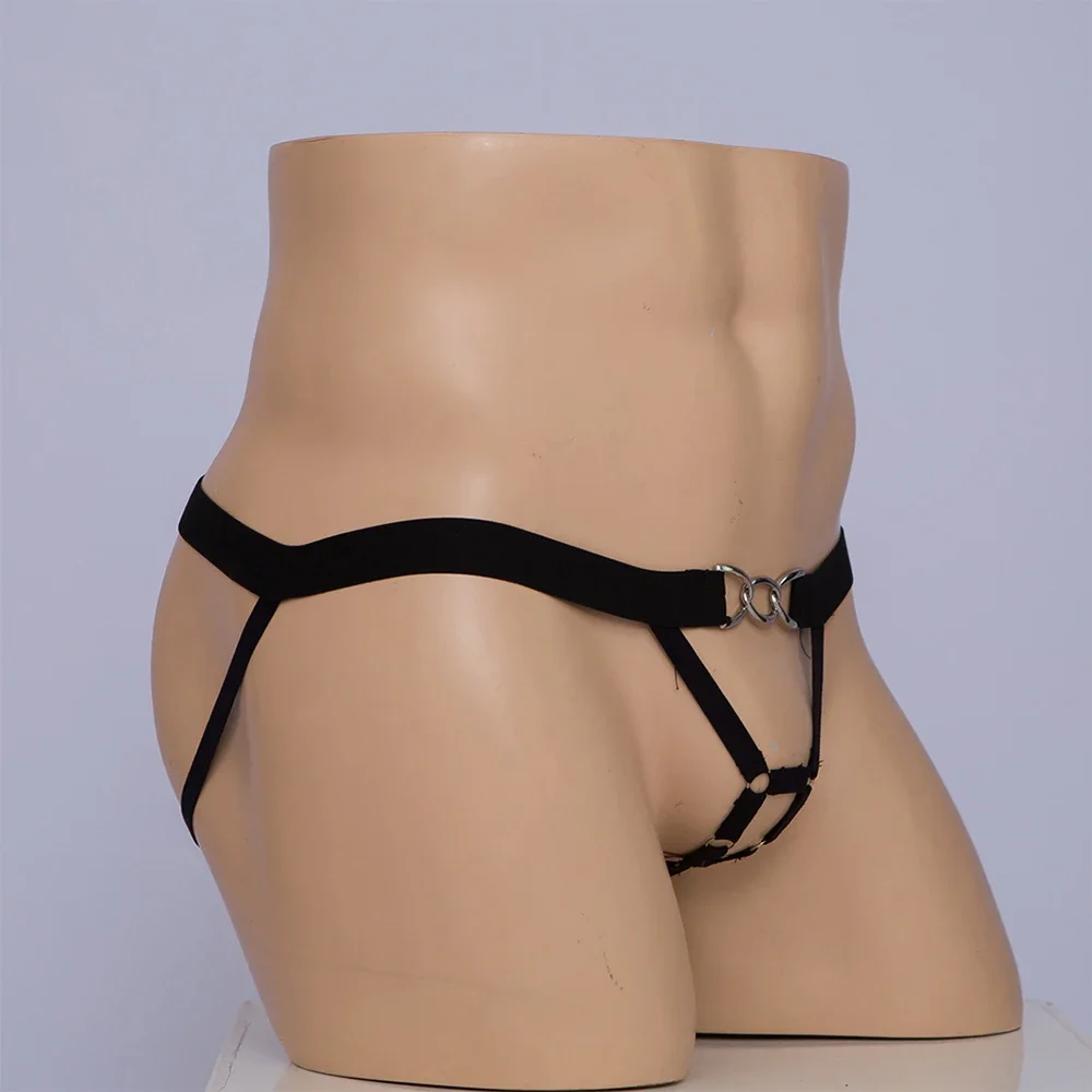 Fashionable Strappy Panties for Men, Sexy G String with Steel Ring, Low Waist TBack Briefs, Size 70cm/27 6 , Polyester Material
Fashionable Strappy Panties for Men, Sexy G String with Steel Ring, Low Waist TBack Briefs, Size 70cm/27 6 , Polyester Material