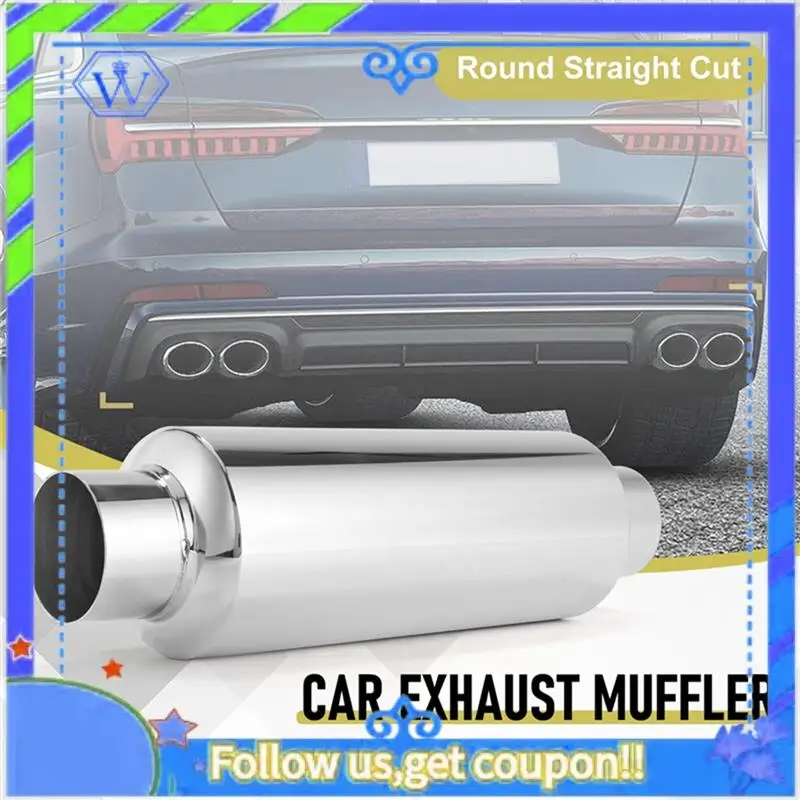 M46K-2PCS Silver Car Exhaust Muffler 2.5 Inch Inlet Stainless Steel Universal Resonator
M46K-2PCS Silver Car Exhaust Muffler 2.5 Inch Inlet Stainless Steel Universal Resonator