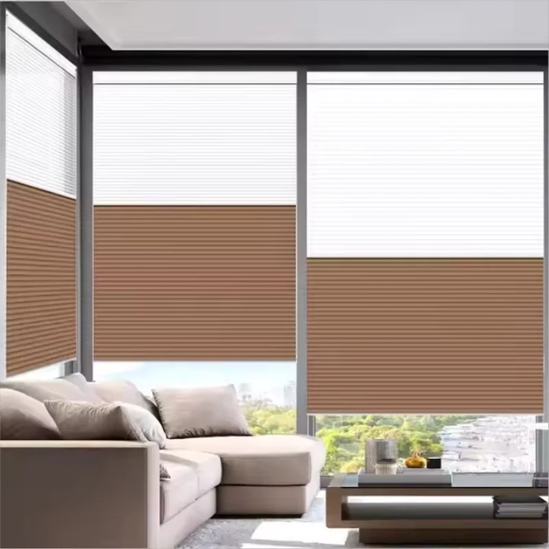 Fashion Customized Shade Filtering and Shading Double Layer Automatic Motor Day And Night Honeycomb Cellular Blinds For Window
Fashion Customized Shade Filtering and Shading Double Layer Automatic Motor Day And Night Honeycomb Cellular Blinds For Window