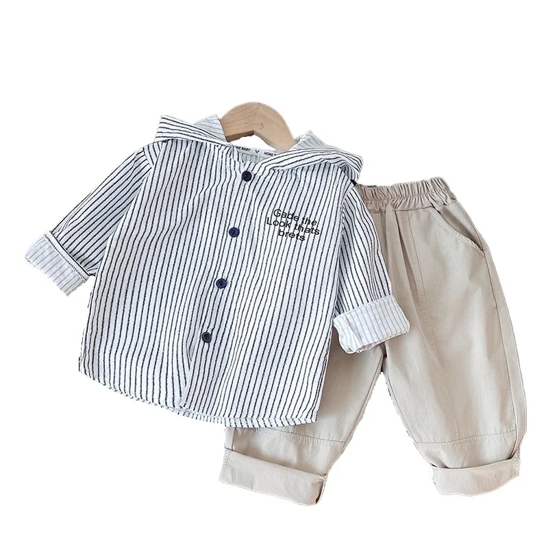 New Spring Autumn Baby Boys Clothes Children Striped Long Sleeved Hooded Shirt Pants 2Pcs/Sets Toddler Clothing Kids Tracksuits
New Spring Autumn Baby Boys Clothes Children Striped Long Sleeved Hooded Shirt Pants 2Pcs/Sets Toddler Clothing Kids Tracksuits