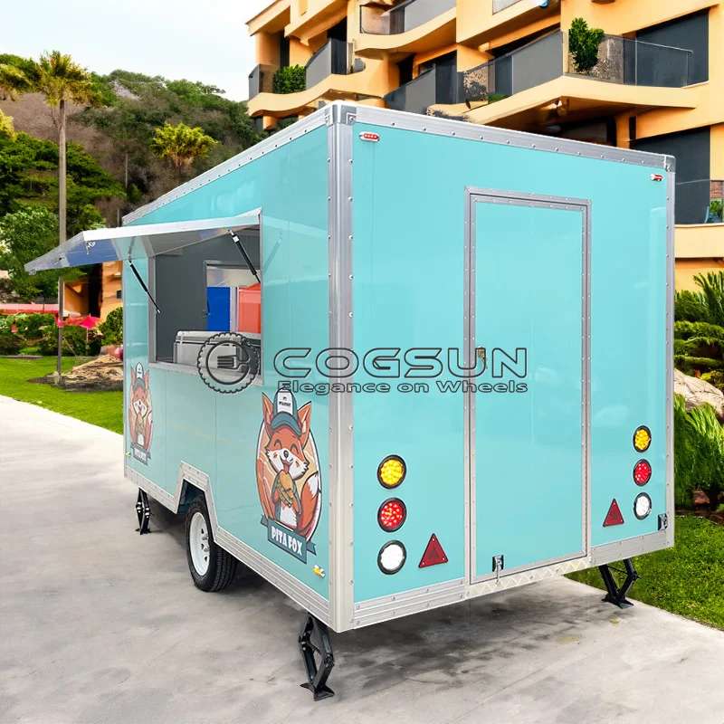 Cogsun Professional Gyro and Shawarma Food Trailer with Vertical Broilers Ready to Operate
Cogsun Professional Gyro and Shawarma Food Trailer with Vertical Broilers Ready to Operate
