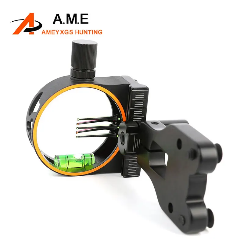Compound Bow 5 Pin Sight Bow Sight 0.019" Optic Fiber CNC Aluminium Frame Right Hand Archery Arrow Shooting Target Hunting Aim
Compound Bow 5 Pin Sight Bow Sight 0.019" Optic Fiber CNC Aluminium Frame Right Hand Archery Arrow Shooting Target Hunting Aim