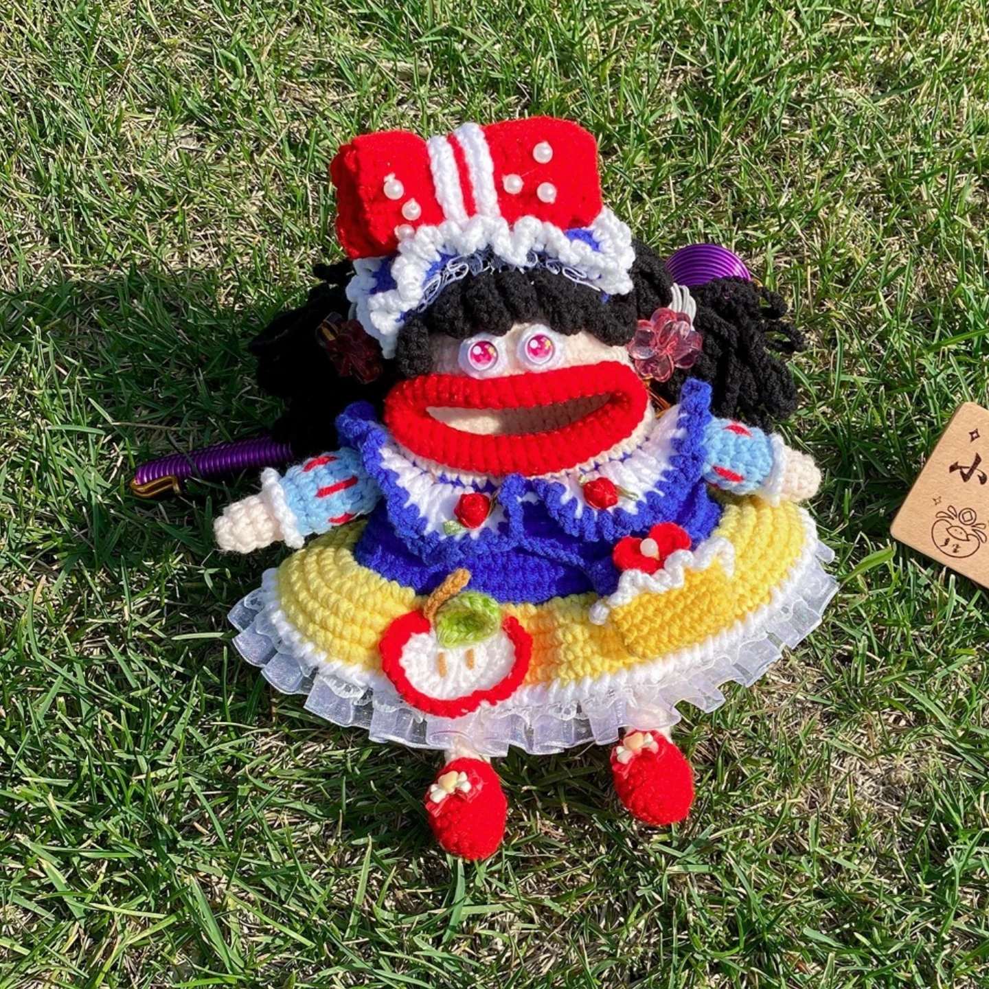 0083 Handmade Crochet Princess Keychain Pouch Big Mouth Design Super Cute Accessories for Girl Phone Bag Makeup Bag Wallet Gift
0083 Handmade Crochet Princess Keychain Pouch Big Mouth Design Super Cute Accessories for Girl Phone Bag Makeup Bag Wallet Gift