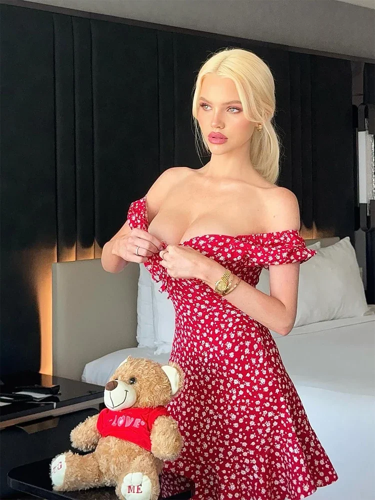Lace Up Off Shoulder Printed Sexy Mini Dress Women Chic Short Sleeve Ruffle Hem High Waist Vestido 2026 New Party Vacation Gown
Lace Up Off Shoulder Printed Sexy Mini Dress Women Chic Short Sleeve Ruffle Hem High Waist Vestido 2026 New Party Vacation Gown