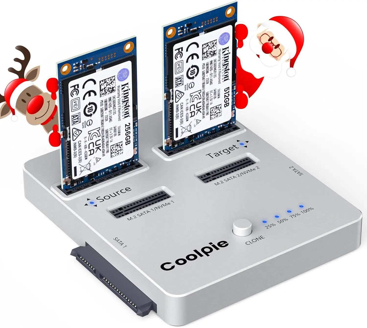 3-in-1 SSD Cloner with USB3.2 Gen2*2 M.2 Reader, Supports NVMe/SATA and HDD for Fast Data Transfer
3-in-1 SSD Cloner with USB3.2 Gen2*2 M.2 Reader, Supports NVMe/SATA and HDD for Fast Data Transfer