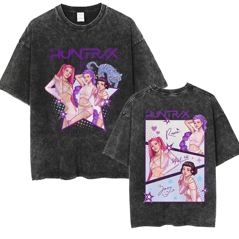 KPop Demon Hunters Movie 2025 Print T-Shirts Mira Rumi Joey Aesthetic Clothing T Shirt Men Women Retro Washed Oversized T-shirt
KPop Demon Hunters Movie 2025 Print T-Shirts Mira Rumi Joey Aesthetic Clothing T Shirt Men Women Retro Washed Oversized T-shirt