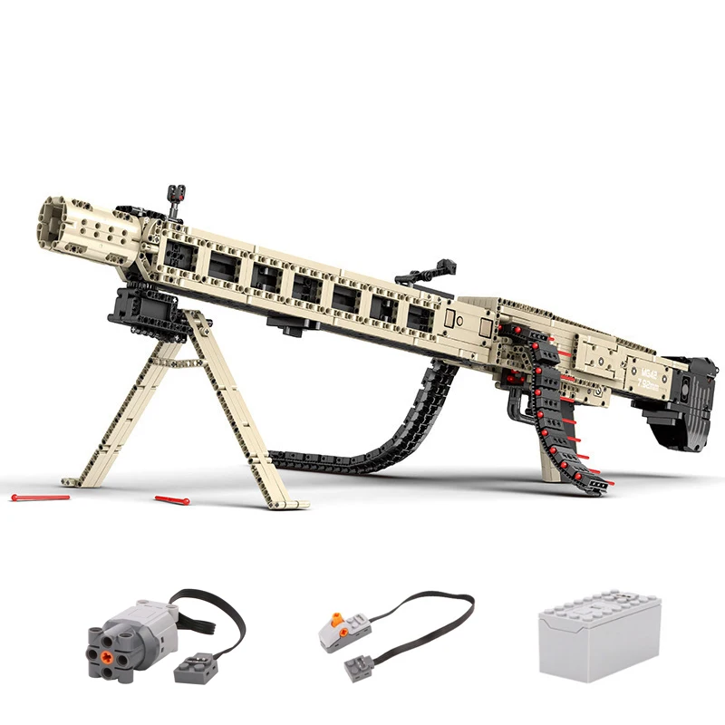 IN STOCK MOC Electric MG-42 General-purpose Machine Gun Building Blocks Bricks Assembling Model Toys for Children Birthday Gift
IN STOCK MOC Electric MG-42 General-purpose Machine Gun Building Blocks Bricks Assembling Model Toys for Children Birthday Gift