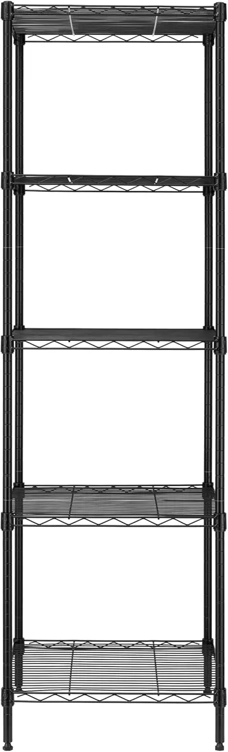 5-Tier Heavy Duty Wire Shelving Unit, 18x18x59 Inches, NSF Certified Storage Rack with Adjustable Shelves, Black
5-Tier Heavy Duty Wire Shelving Unit, 18x18x59 Inches, NSF Certified Storage Rack with Adjustable Shelves, Black