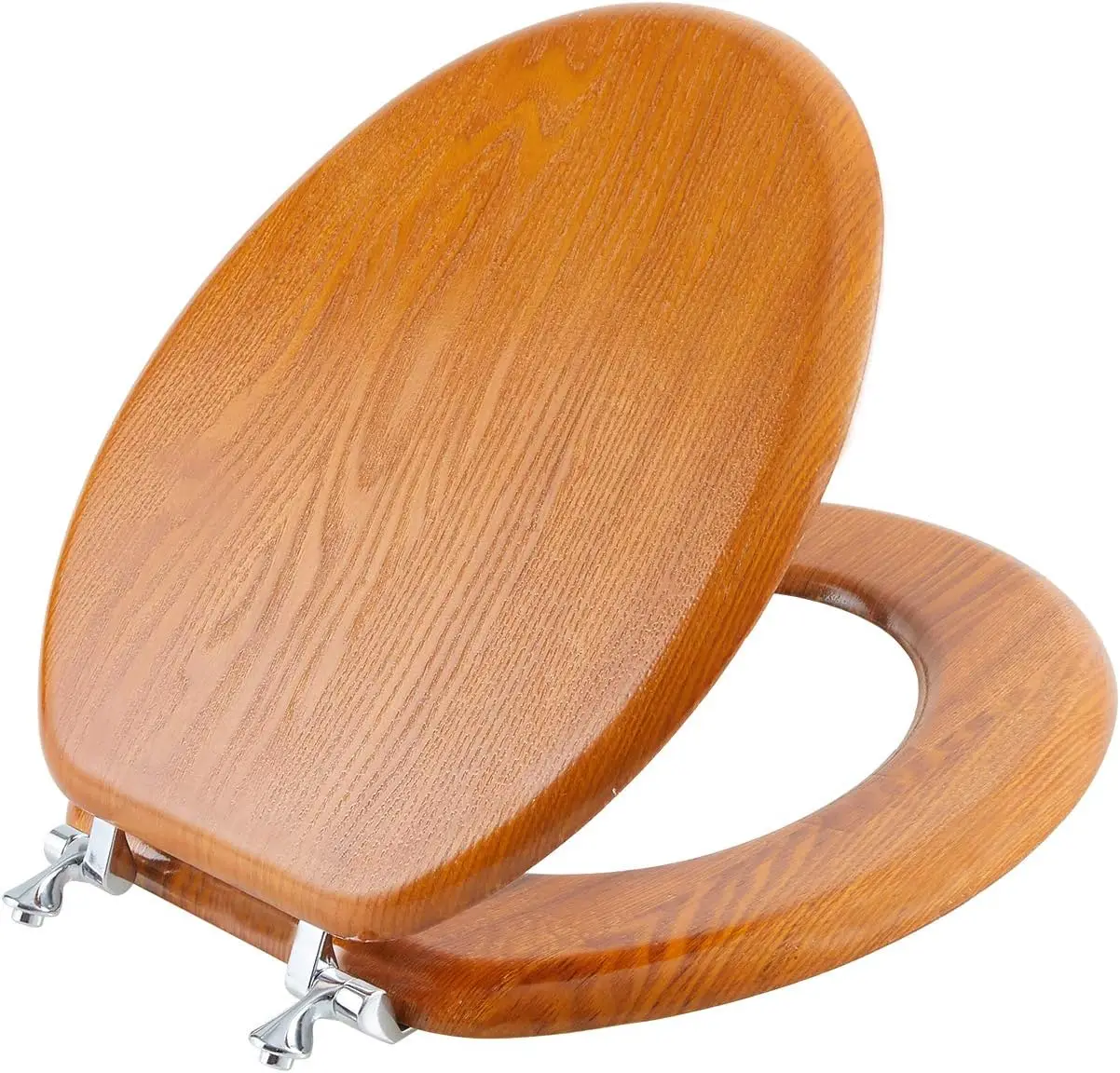 Durable Wood Veneer Toilet Seat with Metal Hinges, Easy Clean Anti-Scratch Round Design
Durable Wood Veneer Toilet Seat with Metal Hinges, Easy Clean Anti-Scratch Round Design