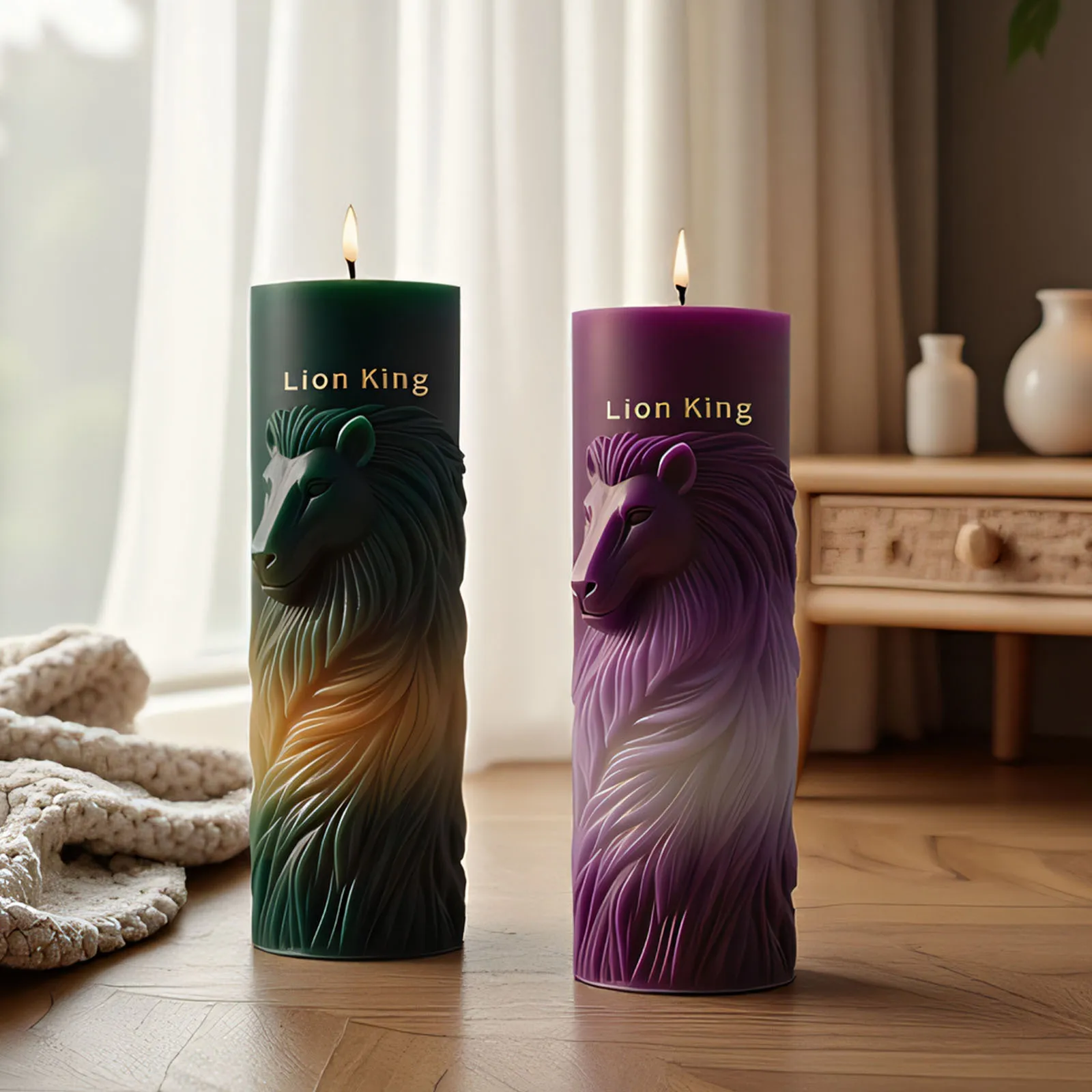 Lion King Aromatherapy Candle Silicone Mold DIY Lion Cylinder Relief Creative Ornament Animal Resin Mold Candle Making Tool
Lion King Aromatherapy Candle Silicone Mold DIY Lion Cylinder Relief Creative Ornament Animal Resin Mold Candle Making Tool
