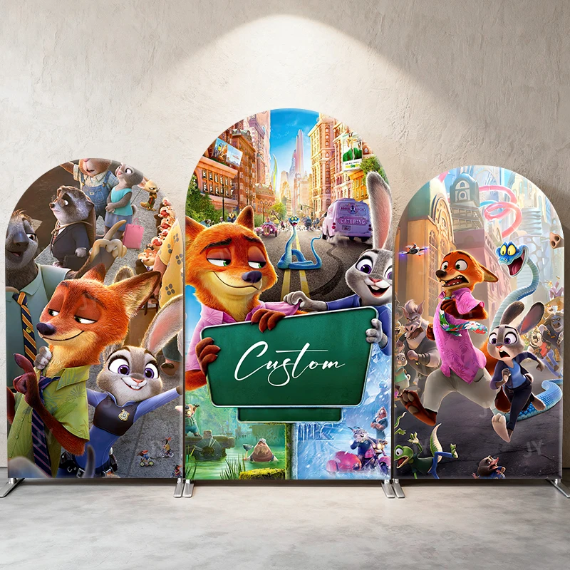 Zootopia Arch Backdrop Cover Disney Theme Nick Judy Custom Name Photograph Background Party Decor for Kids Birthday Baby Shower
Zootopia Arch Backdrop Cover Disney Theme Nick Judy Custom Name Photograph Background Party Decor for Kids Birthday Baby Shower