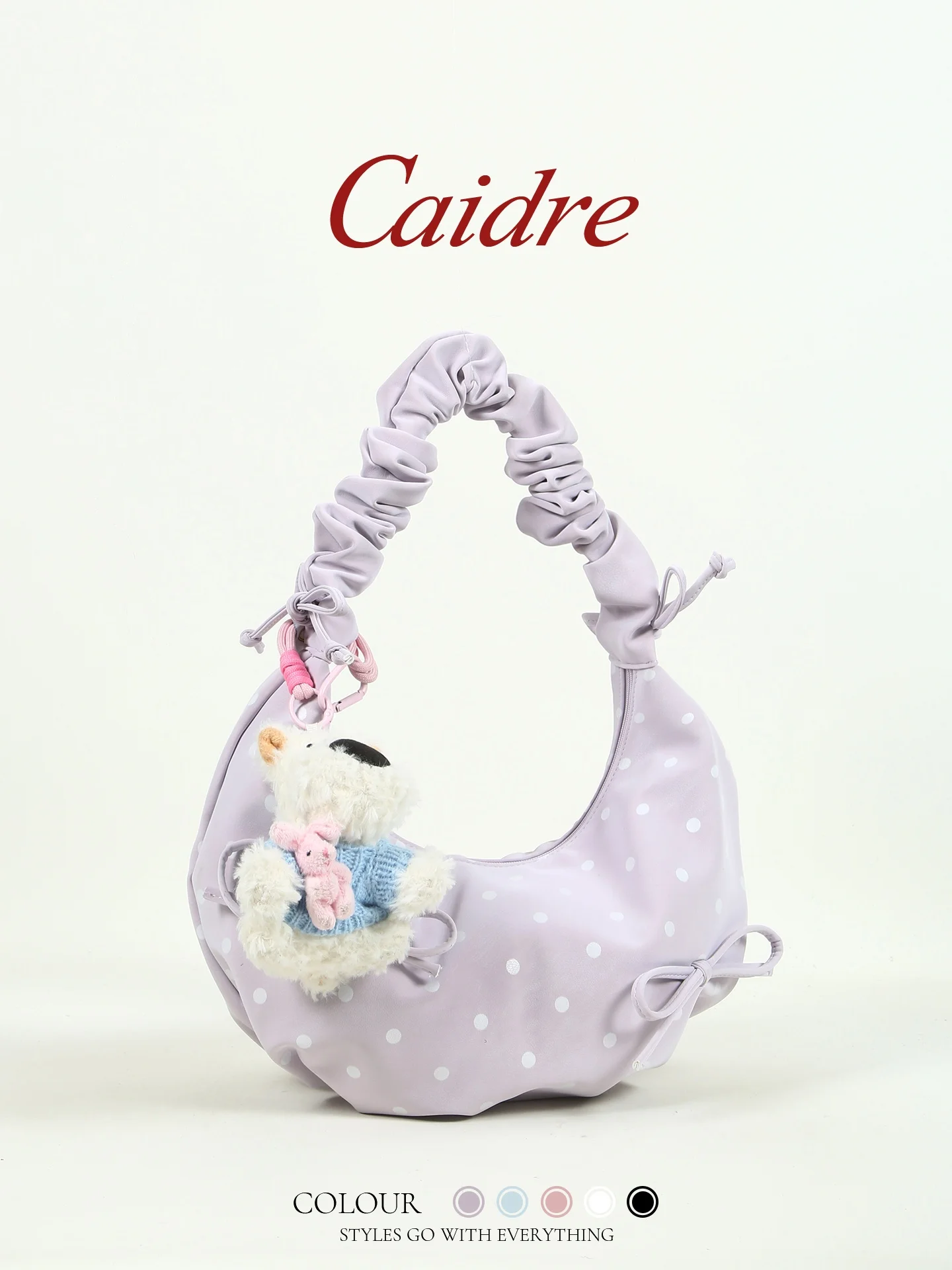Caidre Cloud Pattern Shoulder Bag Korean Style Polka Dot Birthday Gift Knot Small Handbag Crossbody Purse for Youth
Caidre Cloud Pattern Shoulder Bag Korean Style Polka Dot Birthday Gift Knot Small Handbag Crossbody Purse for Youth