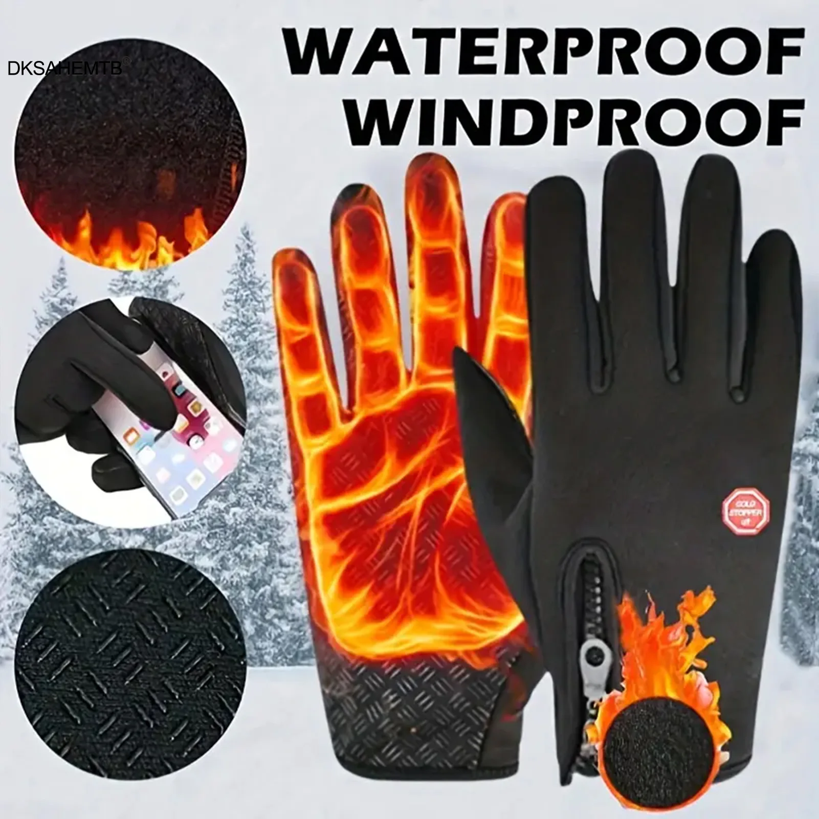 Winter Warm Riding Gloves Full Finger Waterproof Anti Slip Sports Gloves Sensitive Touchscreen Zipper Gloves For Men And Women
Winter Warm Riding Gloves Full Finger Waterproof Anti Slip Sports Gloves Sensitive Touchscreen Zipper Gloves For Men And Women