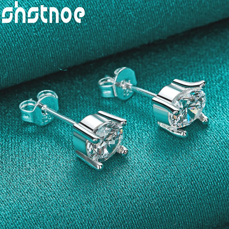 925 Sterling Silver 5mm AAA Zircon Women Bridal Stud Earrings Engagement Wedding Birthday Party Jewelry Gift Fashion Accessories
925 Sterling Silver 5mm AAA Zircon Women Bridal Stud Earrings Engagement Wedding Birthday Party Jewelry Gift Fashion Accessories
