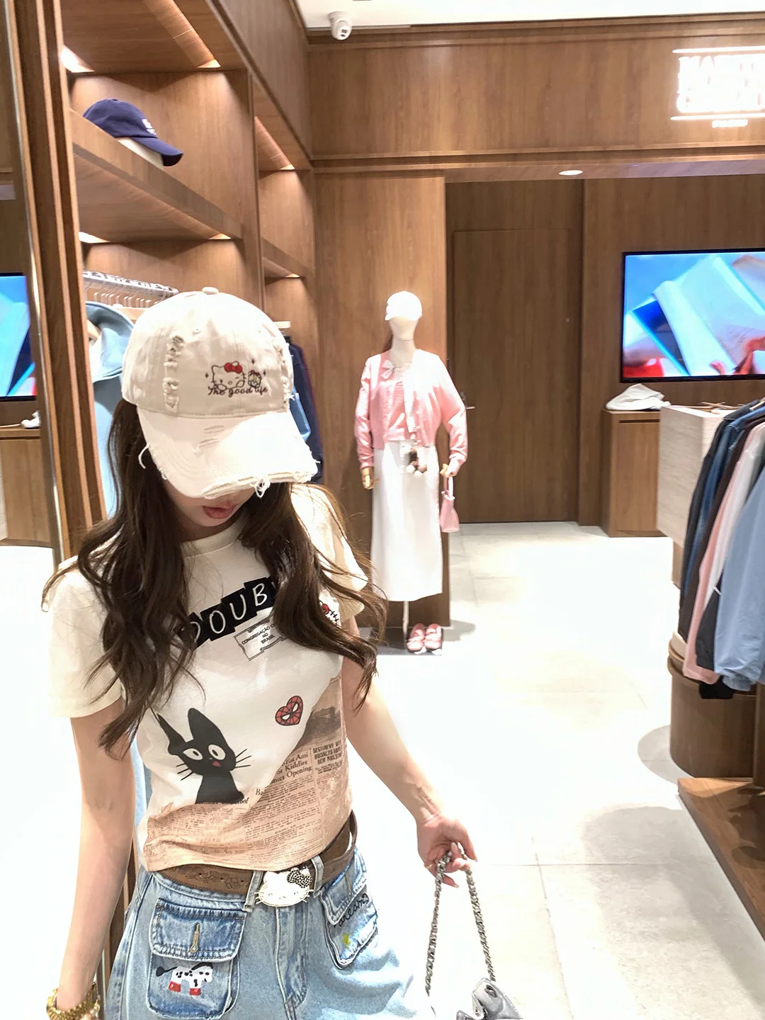 Xuekeke Apricot Poster Kitty Short Sleeve T-Shirt Women's Slim Fit Spring Summer Vintage Street Fashion Top Cotton Blend
Xuekeke Apricot Poster Kitty Short Sleeve T-Shirt Women's Slim Fit Spring Summer Vintage Street Fashion Top Cotton Blend