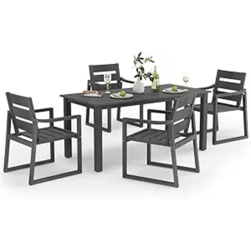 Обеденный набор для патио на открытом воздухе, всепогодный обеденный стол и стулья, обеденные наборы мебели для патио из смолы для улицы и помещения 
Обеденный набор для патио на открытом воздухе, всепогодный обеденный стол и стулья, обеденные наборы мебели для патио из смолы для улицы и помещения
