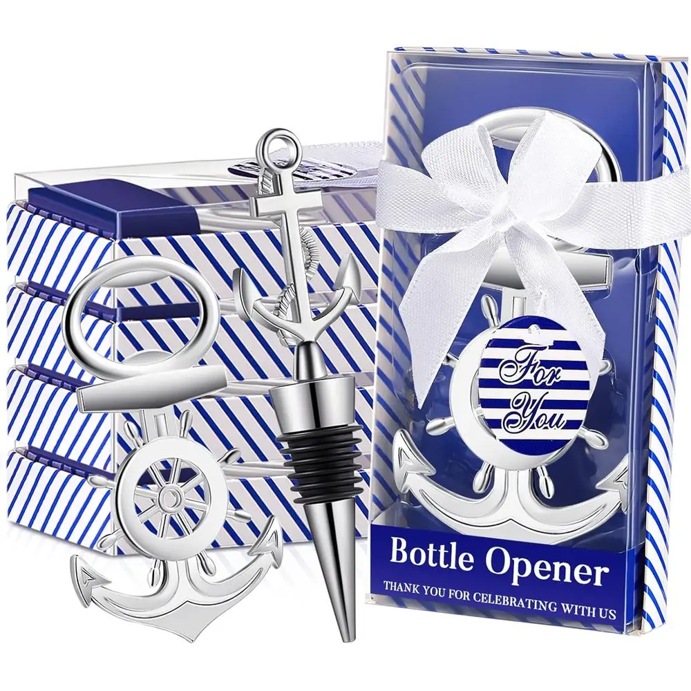 50pcs Silver Anchor Bottle Stoppers & Openers, Nautical Themed Gifts for Weddings, Parties, Showers & Birthdays
50pcs Silver Anchor Bottle Stoppers & Openers, Nautical Themed Gifts for Weddings, Parties, Showers & Birthdays