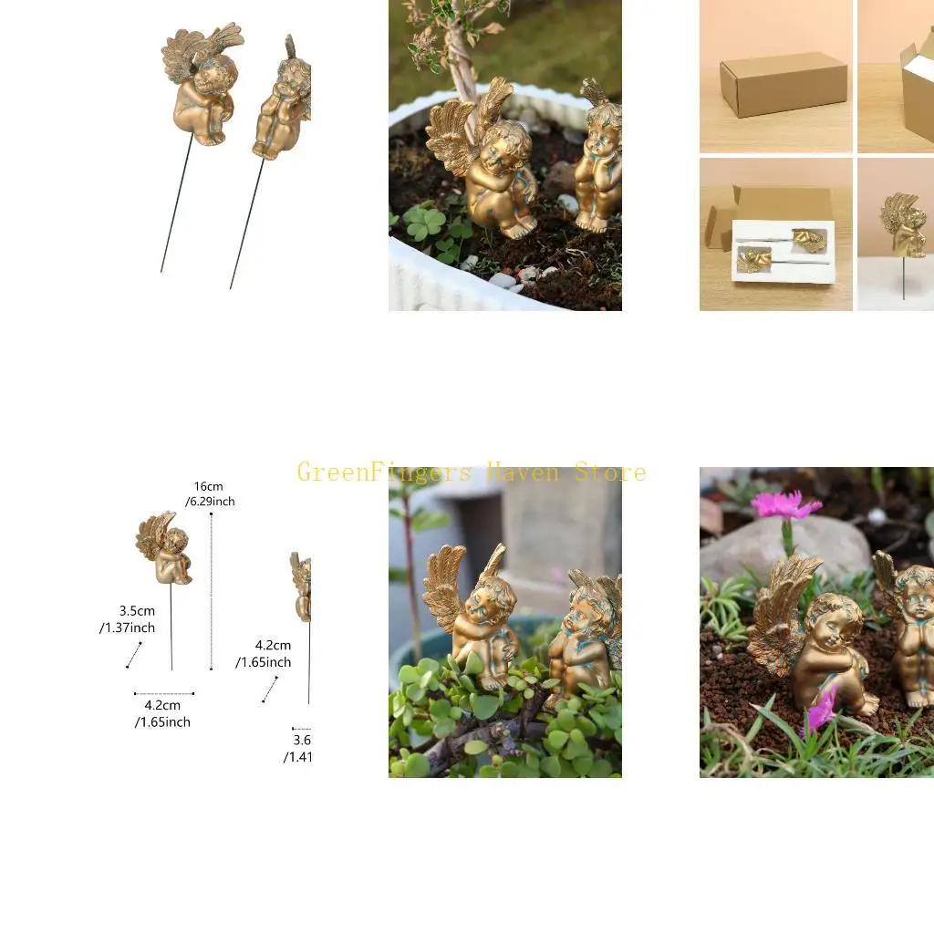 F68D 2pcs Elegantly Designed Resin Angel Figures As Gift For Housewarming Or Garden Lovers
F68D 2pcs Elegantly Designed Resin Angel Figures As Gift For Housewarming Or Garden Lovers