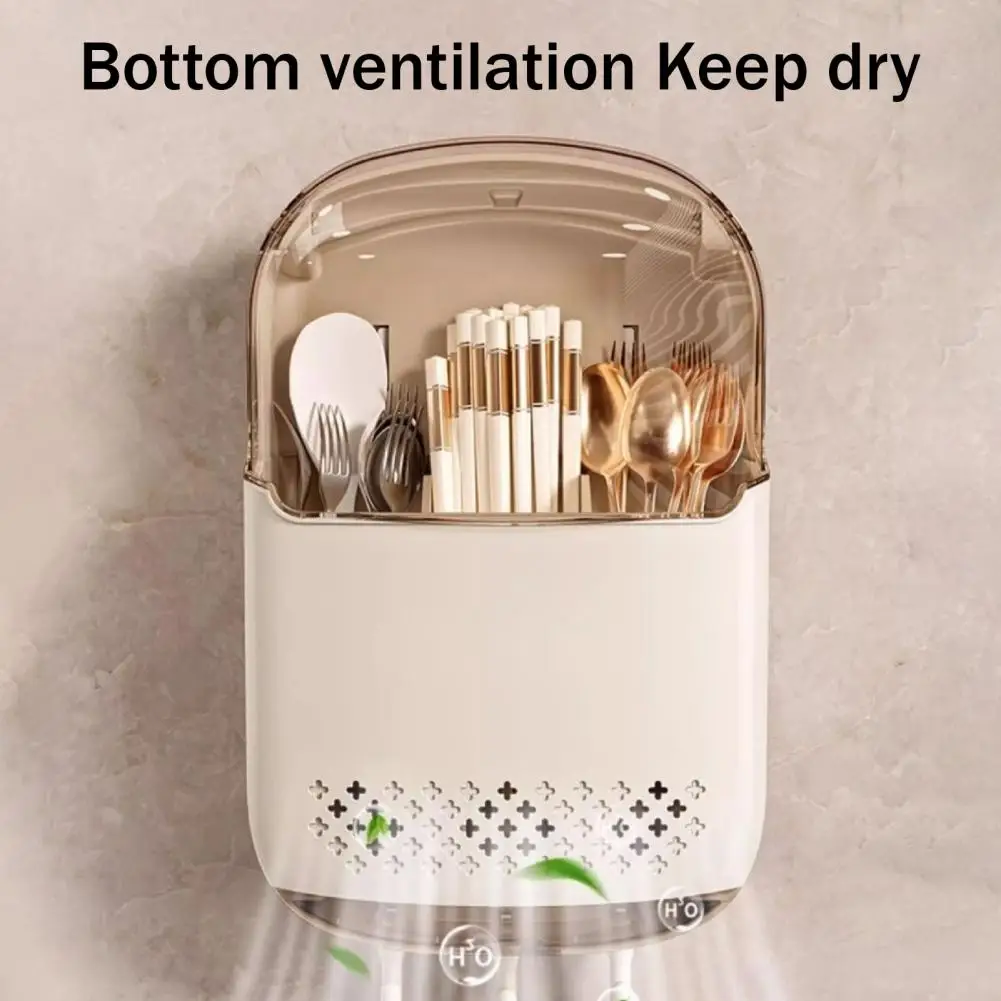 Kitchen Utensil Organizer Wall Mounted Cutlery Holder Kitchen Wall-mounted Shelf Organizer with Dustproof Cover for Tableware
Kitchen Utensil Organizer Wall Mounted Cutlery Holder Kitchen Wall-mounted Shelf Organizer with Dustproof Cover for Tableware
