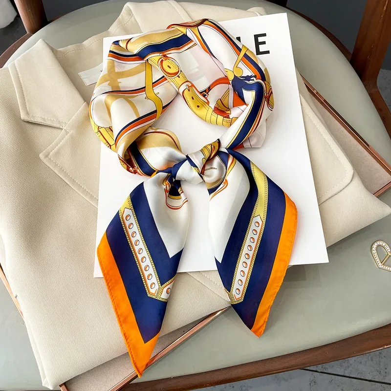70*70cm Design Skinny Silk Square Scarf Women Chain Print Foulard Neckerchief Lady Soft Satin Headscarf Hijab Bag Ribbon Gift
70*70cm Design Skinny Silk Square Scarf Women Chain Print Foulard Neckerchief Lady Soft Satin Headscarf Hijab Bag Ribbon Gift