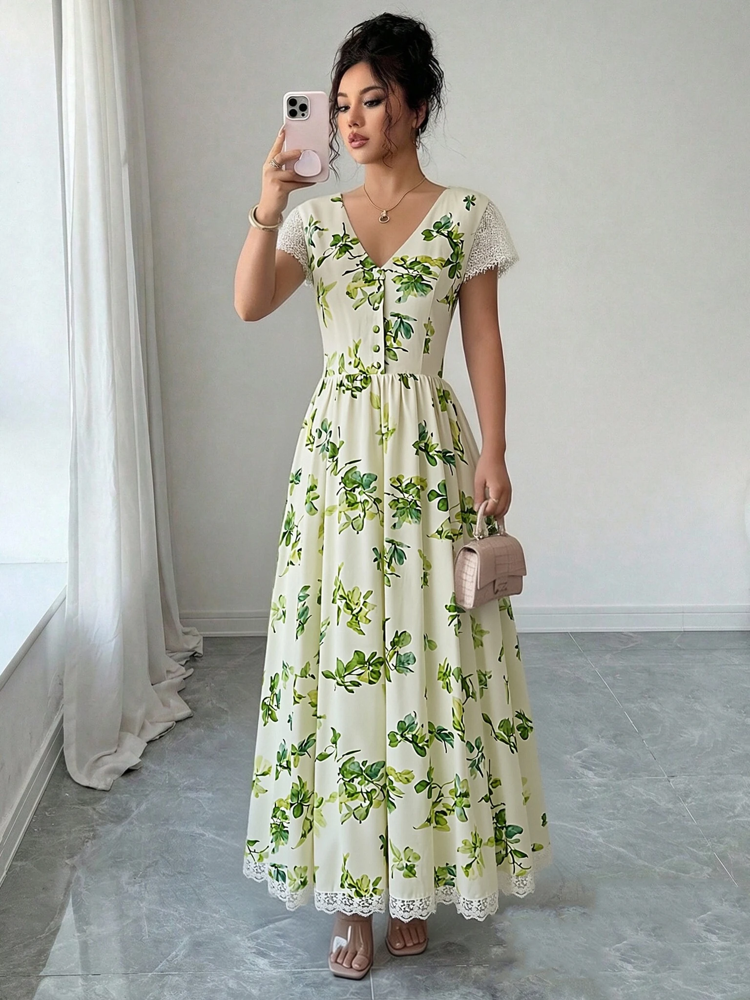Summer Print Dress Short Sleeve Casual Women's Fashion Lightweight Maxi Dress
Summer Print Dress Short Sleeve Casual Women's Fashion Lightweight Maxi Dress