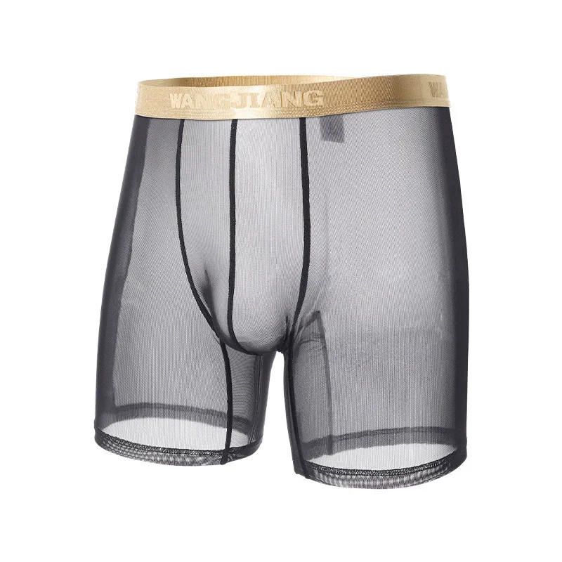 Sexy Mid-Long Boxer Shorts Mesh Ultra-thin Breathable Underpants For Man Homme Sports Quick Dry Long U Pouch Leg Panties Cuecas
Sexy Mid-Long Boxer Shorts Mesh Ultra-thin Breathable Underpants For Man Homme Sports Quick Dry Long U Pouch Leg Panties Cuecas