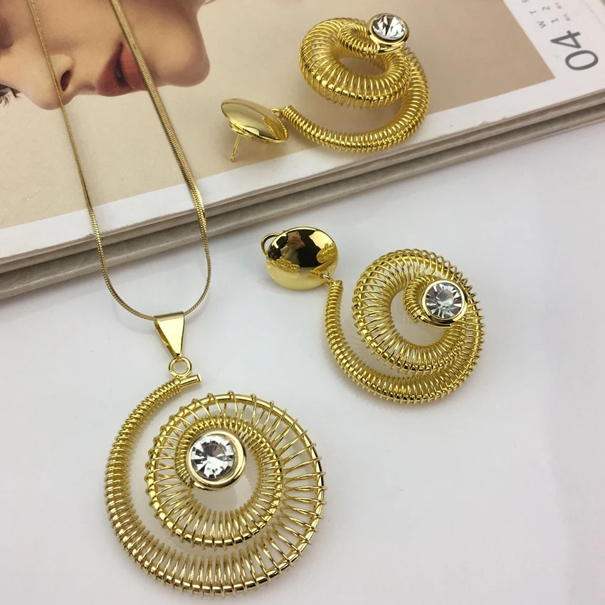 24K Gold Plated Fashion Ethiopian Big Size Earrings Pendant Jewelry Sets for Women FHK14756
24K Gold Plated Fashion Ethiopian Big Size Earrings Pendant Jewelry Sets for Women FHK14756
