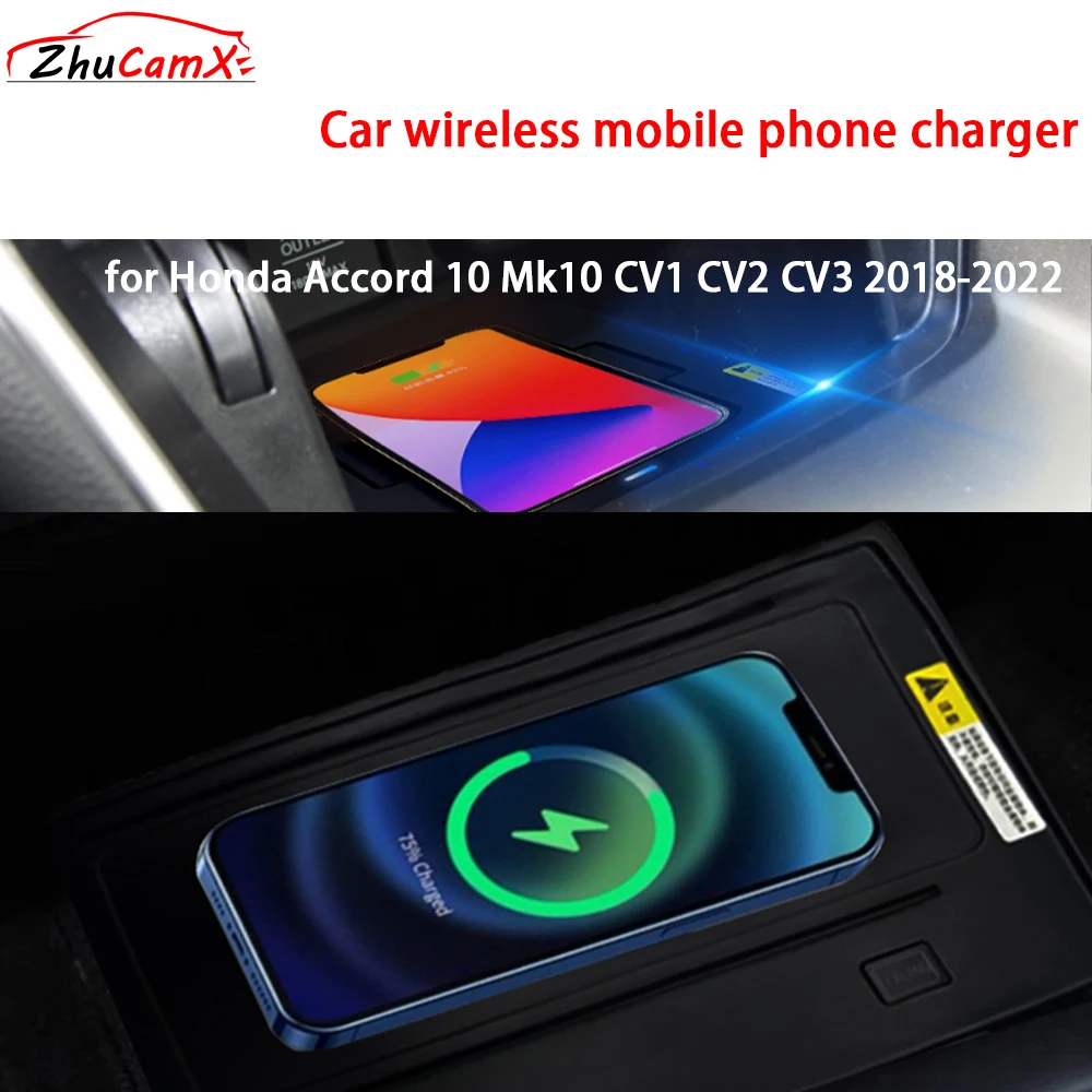 for Honda Accord 10 Mk10 CV1 CV2 CV3 2018-2022 Center Console Storage Wireless Mobile Phone Charger QI 18W Magsafe Fast Charging
for Honda Accord 10 Mk10 CV1 CV2 CV3 2018-2022 Center Console Storage Wireless Mobile Phone Charger QI 18W Magsafe Fast Charging