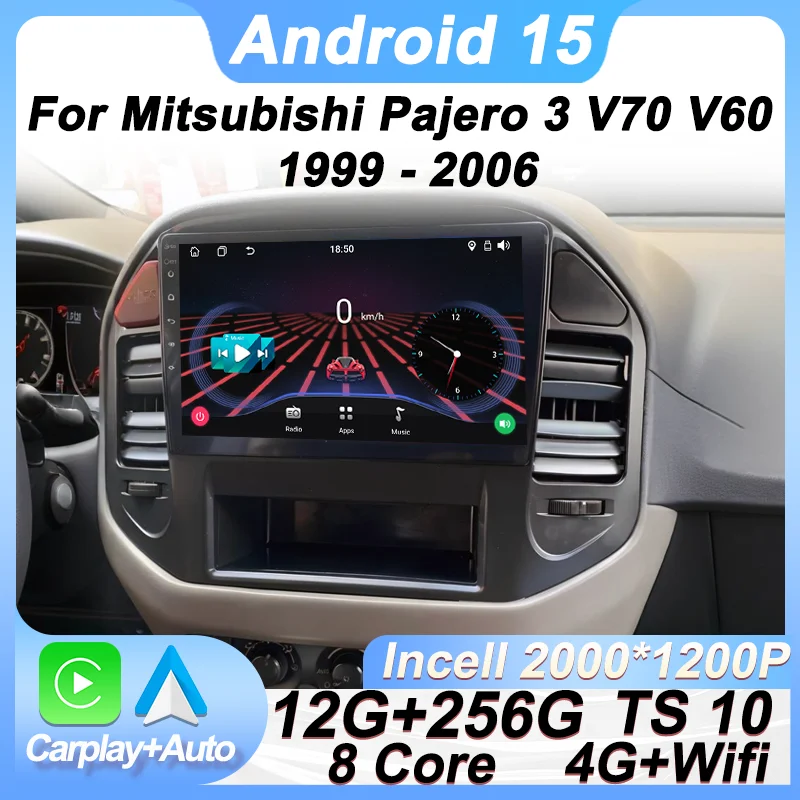 Android Auto 2 Din For Mitsubishi Pajero 3 V70 V60 1999 - 2006 Car Radio Stereo Head Unit CarPlay Android 15 Navigation GPS Wifi
Android Auto 2 Din For Mitsubishi Pajero 3 V70 V60 1999 - 2006 Car Radio Stereo Head Unit CarPlay Android 15 Navigation GPS Wifi
